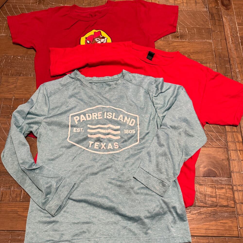 Lot of 3 Boys Shirts Youth Large Bucky’s Heloha South Padre long Sleeve YL